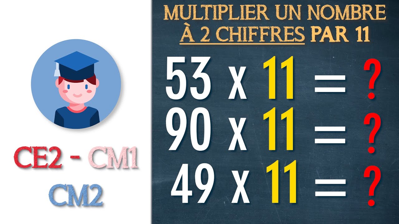 Multiplier FACILEMENT un nombre à 2 chiffres par 11 - CE2 CM1 CM2 - Petits Savants
