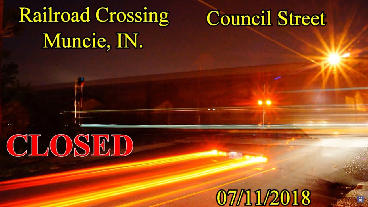 Railroad Crossing: Council Street in Muncie, IN., CSX Main Tracks 1&2