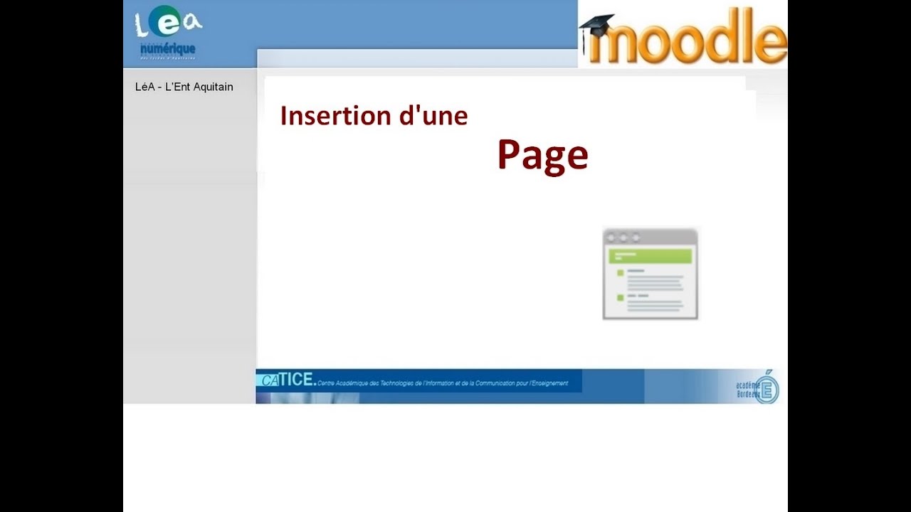 Moodle : Ajouter page