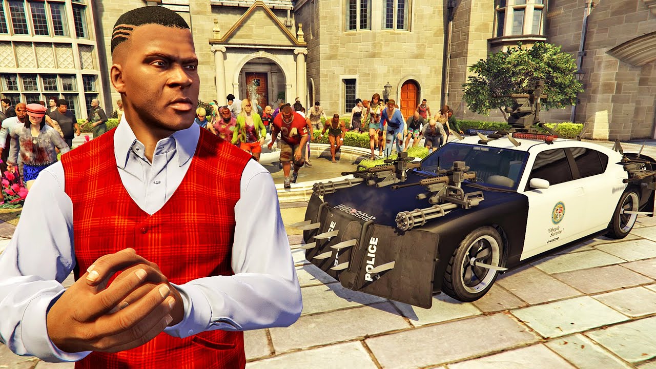 تريليونير يتحدى كارثة الزومبي الواقعية في جي تي أي 5 | GTA V TRILLIONAIRE vs ZOMBIE Outbreak