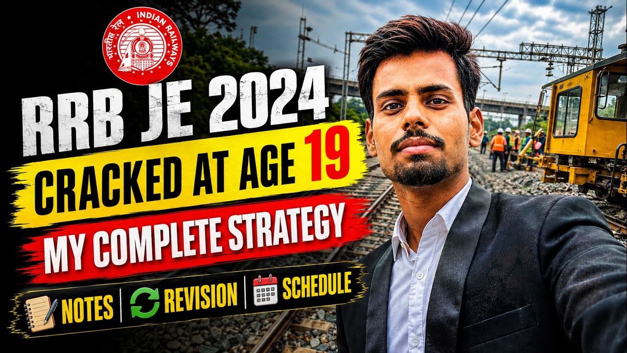 Cracked RRB JE at Age 19🔥| Complete Strategy, Notes, Revision & Study Schedule | Rishabh Sir (A.E.)