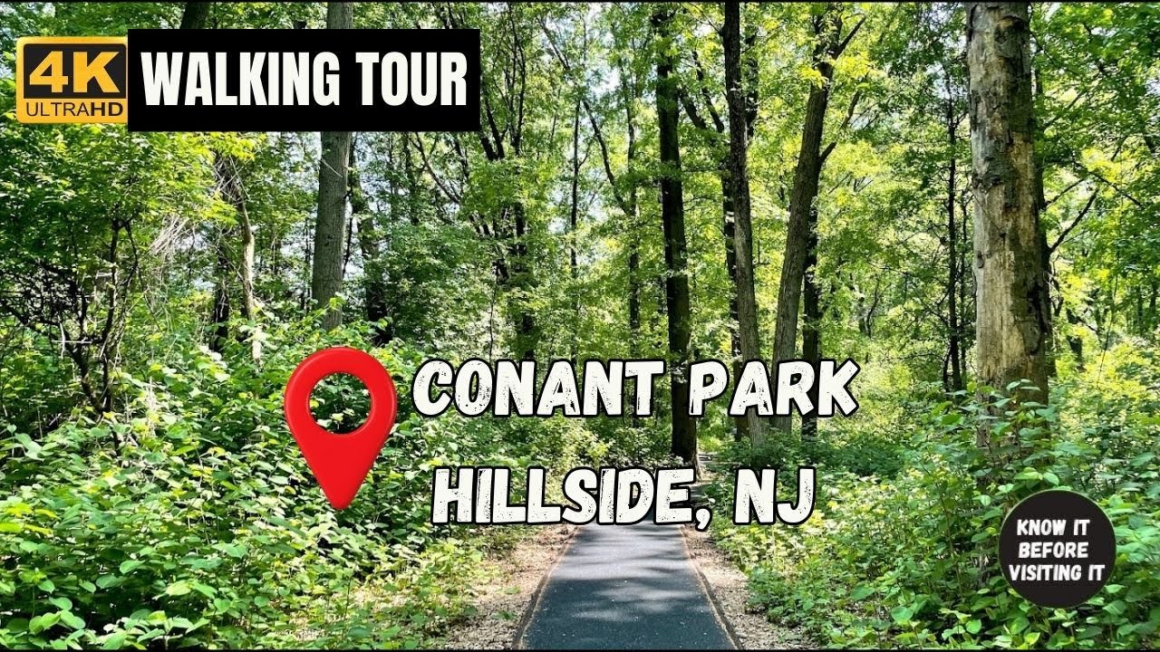 Conant Park, Hillside NJ 4K-UHD EARLY MORNING WALKING TOUR