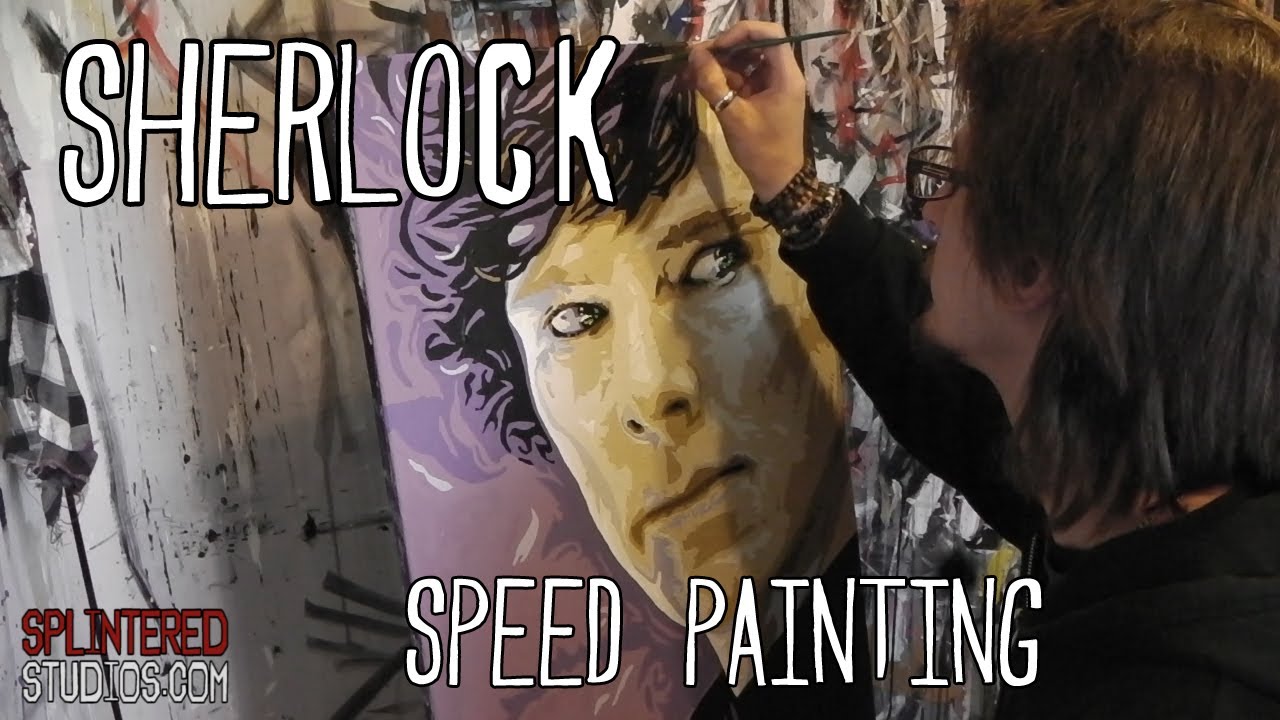 SHERLOCK Speed PAINTING - Benedict Cumberbatch Art - By Stephen Quick