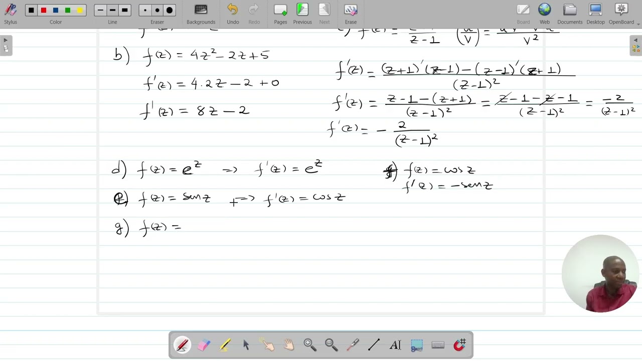 24  Derivadas de Funções de Números Complexos Parte 1