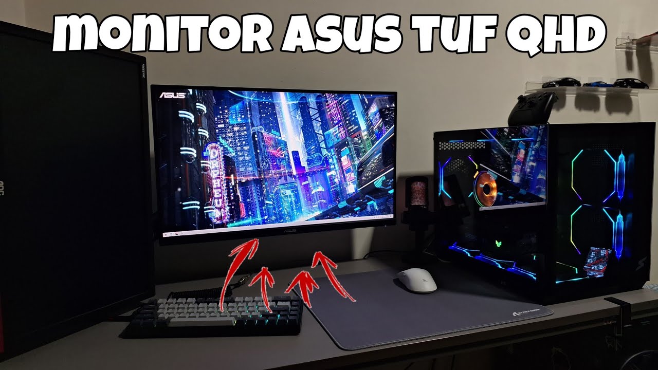 MEU PRIMEIRO MONITOR QHD INSANO DEMAIS - Unboxing e Teste do Monitor Gamer ASUS TUF VG27AQL3A
