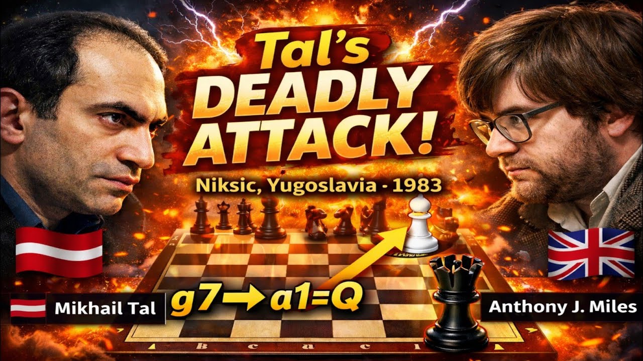 Mikhail Tal vs Anthony Miles (1983) ♟️ Genius Positional Win | Niksic Cat.14