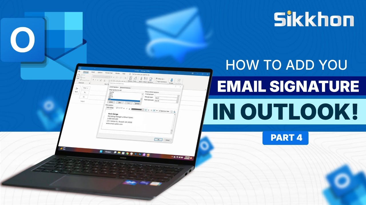 04 - Signature option in outlook | Microsoft Outlook Bangla Tutorial | Sikkhon