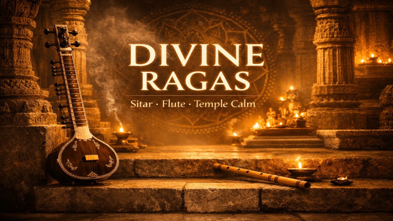 Divine AI Melodies 🙏 Temple Hymns & Ancient Ragas Reborn | Sitar & Flute Meditation Music 2026