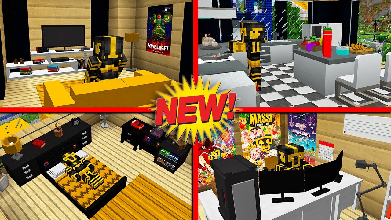 DECORANDO LA NUEVA CASA DE MASSI EN MINECRAFT 😱