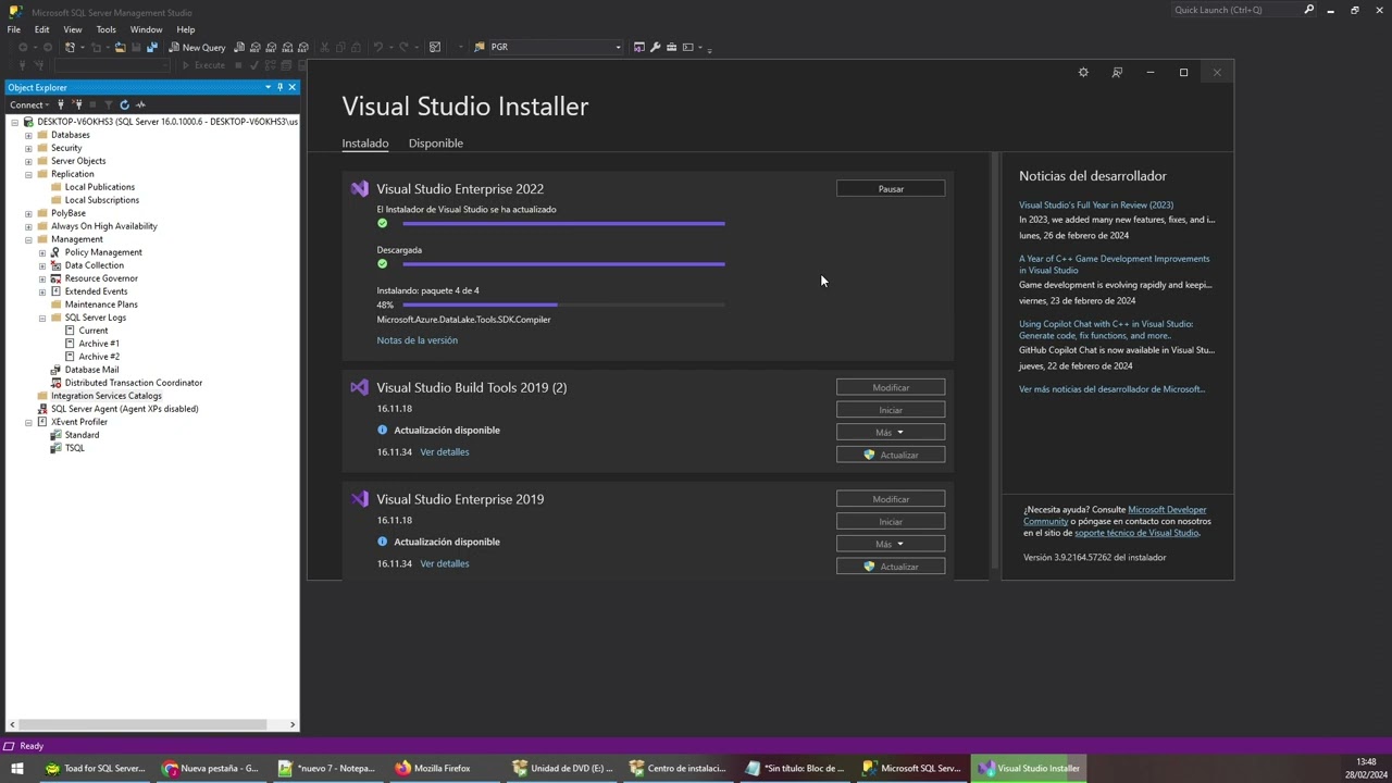 02  - Instalación de Data Tools en Visual Studio 2022