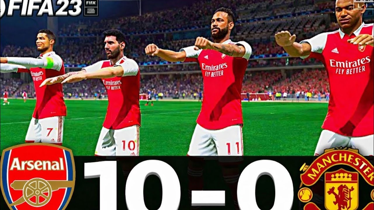 FIFA 23 - RONALDO MESSI & NEYMAR  ALL TOGETHER | ARSENAL VS MANCHESTER UNITED MATCH 