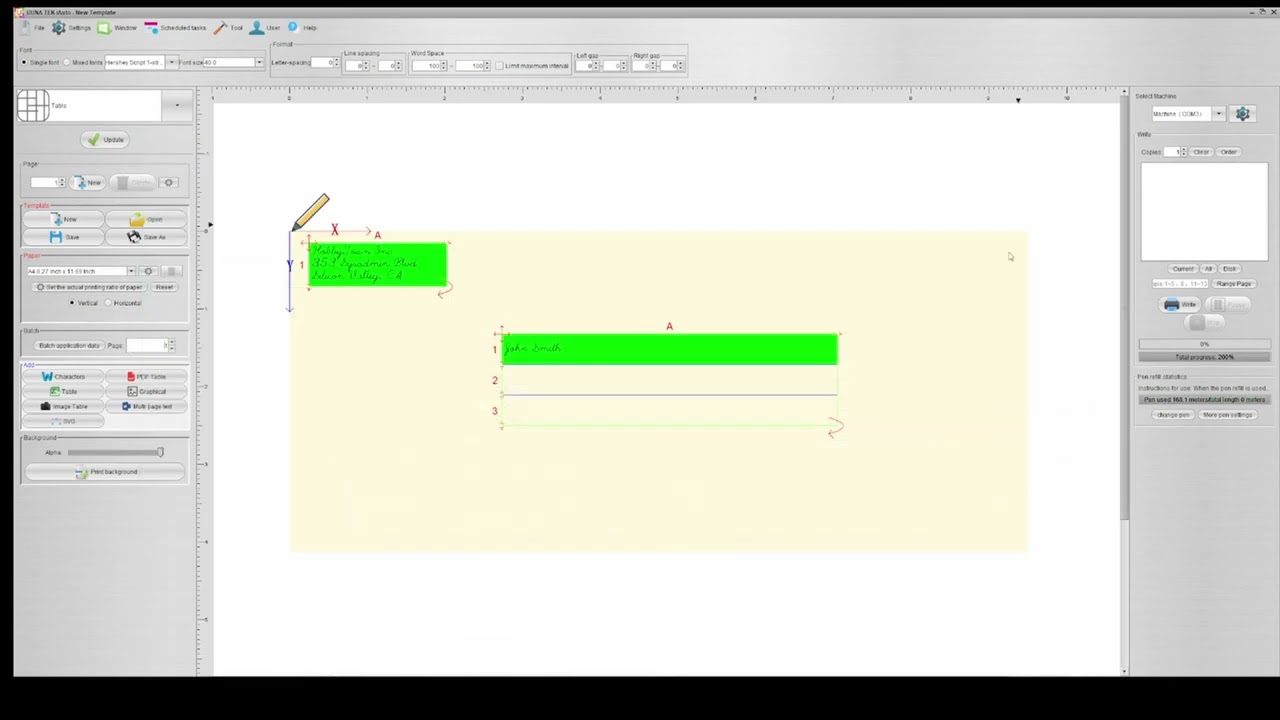 UUNA TEK iAuto Automatic Handwriting Machine Review on creating custom envelopes