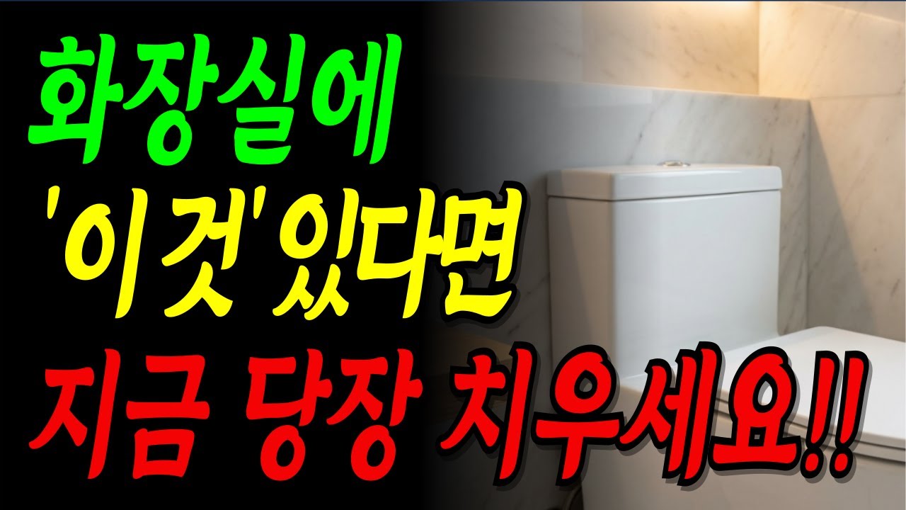 부자되려면 화장실에 '이것' 절대 마세요! 10가구 중 8가구가 모르는 재물운 파괴 물건  | 화장실 풍수 비법 | 풍수 | 재물운
