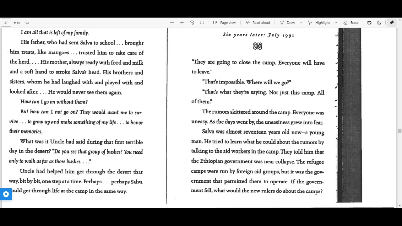 A Long Walk to Water Ch. 12 (Read Aloud w/ Text)