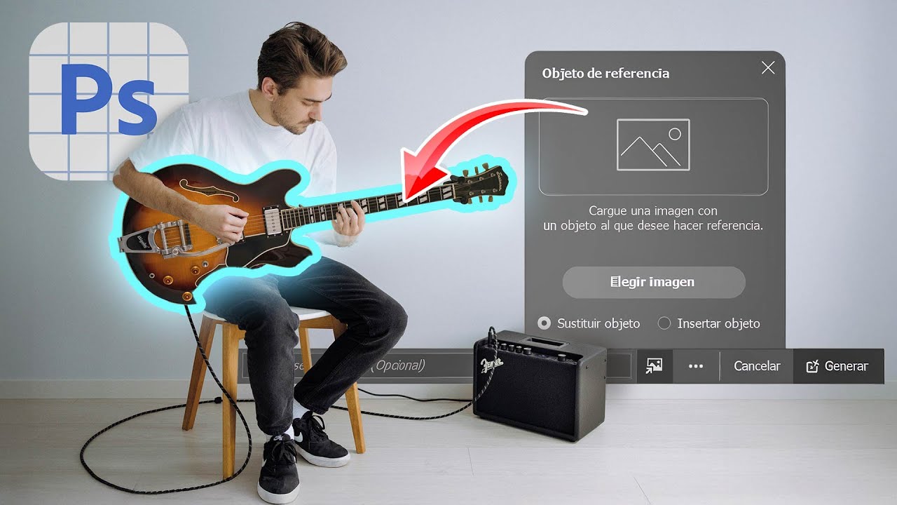 💡Photoshop Beta: ¡Ahora puedes Insertar o Sustituir objetos con Imagen de Referencia!
