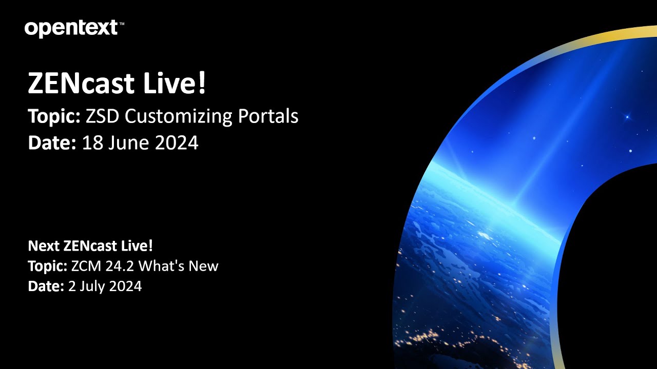 ZENcast Live! ZSD Portal Management