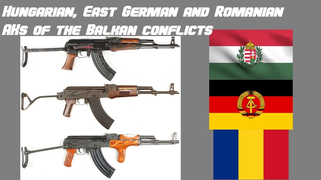 Венгерские, восточногерманские и румынские автоматы Калашникова АК-47 времен Балканских конфликтов.