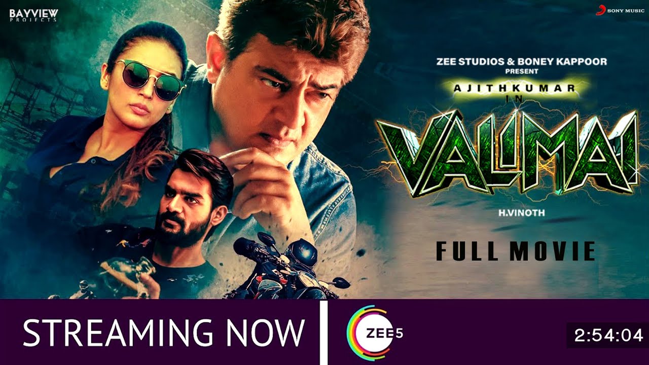 Valimai FULL MOVIE Tamil - ZEE5 Streaming Now | Ajith Kumar | Kartikeya | H Vinoth | Yuvan Bay View