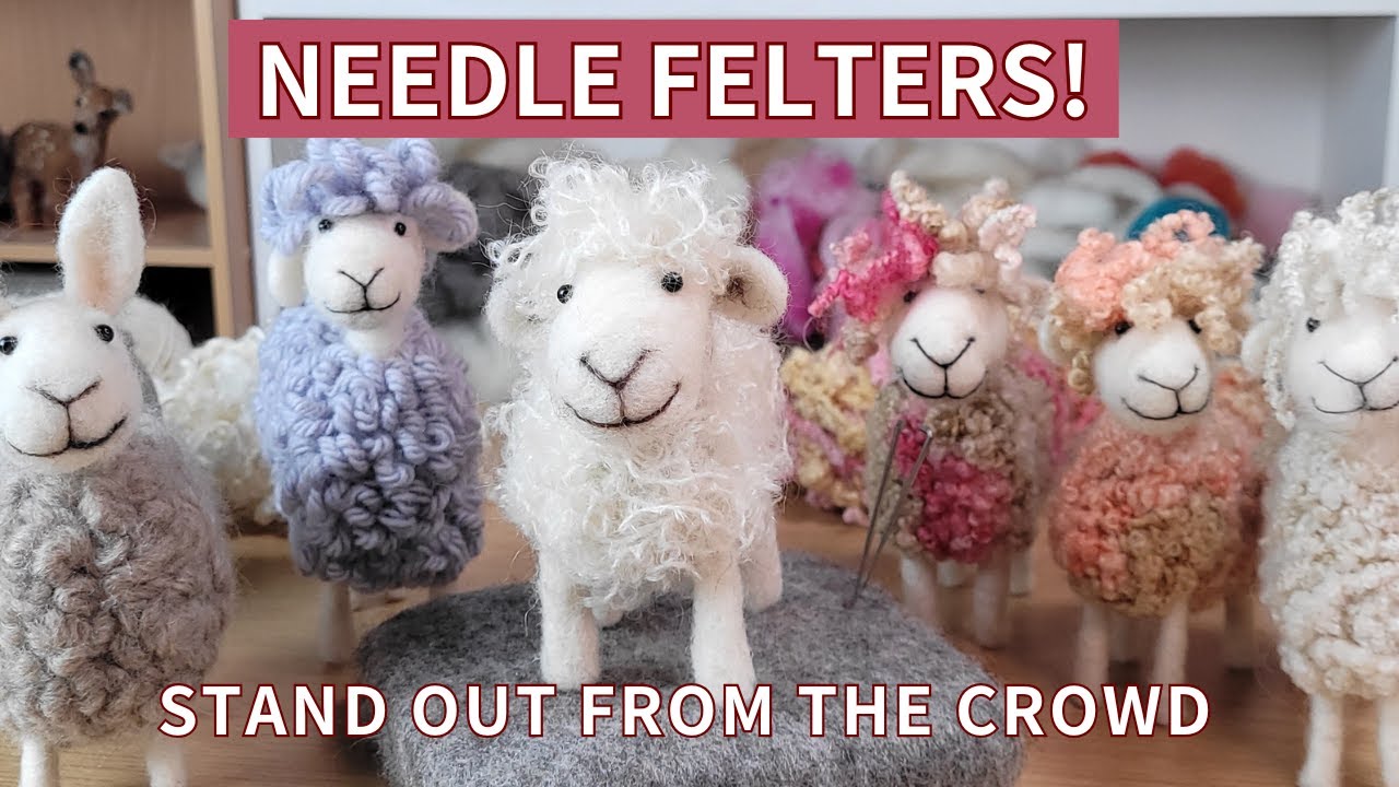 Needle Felting Tutorials - Stunning Yarn Hack For Needle Felted Sheep Coats!