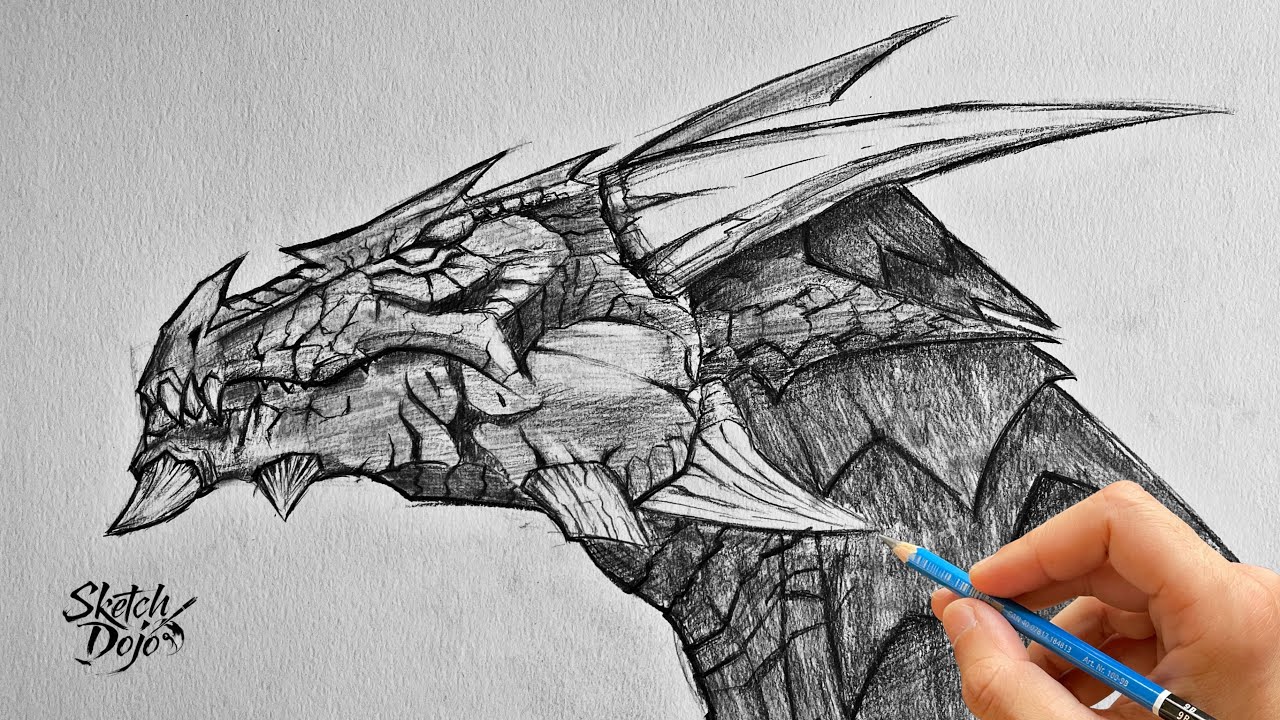 How to Draw a Dragon | Step-by-Step Pencil Tutorial