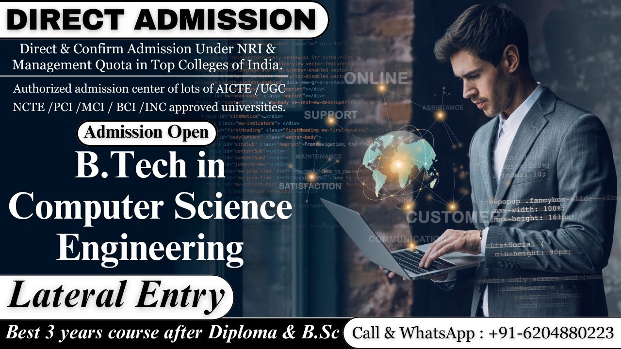 BEST 3 YEARS COURSE AFTER DIPLOMA & B.Sc IS B.TECH IN COMPUTER SCIENCE ENGG | EDUCATION CONSULTANCY🎓