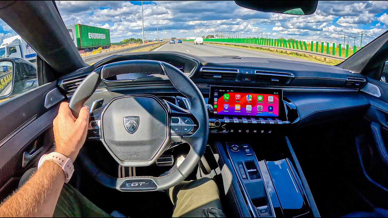 NEW Peugeot 508 GT 2024 🇫🇷  [1.6 225 hp] |0-100| POV Test Drive #2124 Joe Black