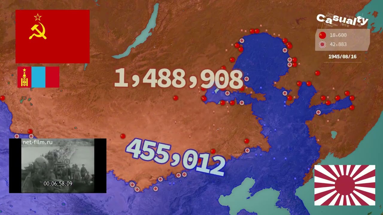 Soviet&ndash;Japanese War (1945) Using Google Maps | Red Army vs Imperial Japan