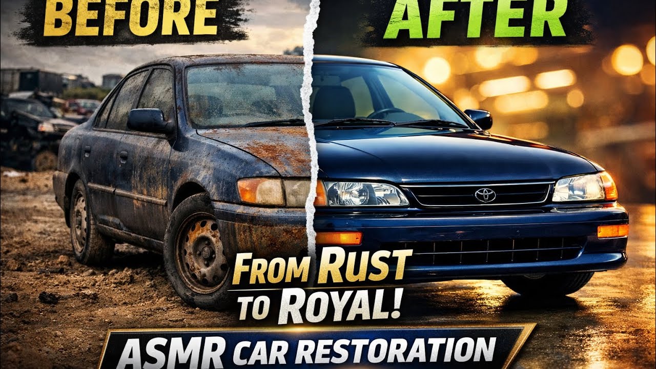 ASMR Car Restoration | 1993 Toyota Corona Dark Blue – From Rust to Royal