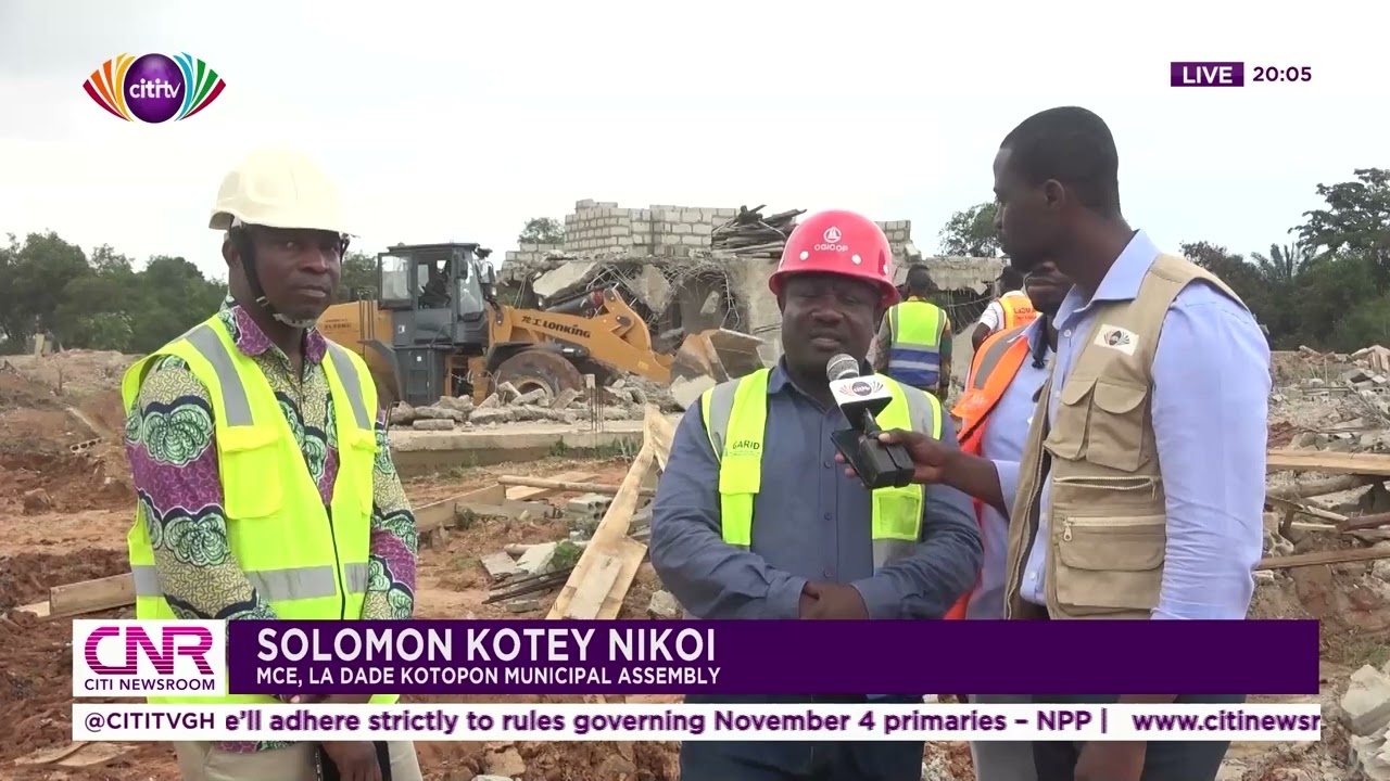 Kpeshie demolition: La Dade Kotopon Assembly begins pulling down structures on encroached buffer