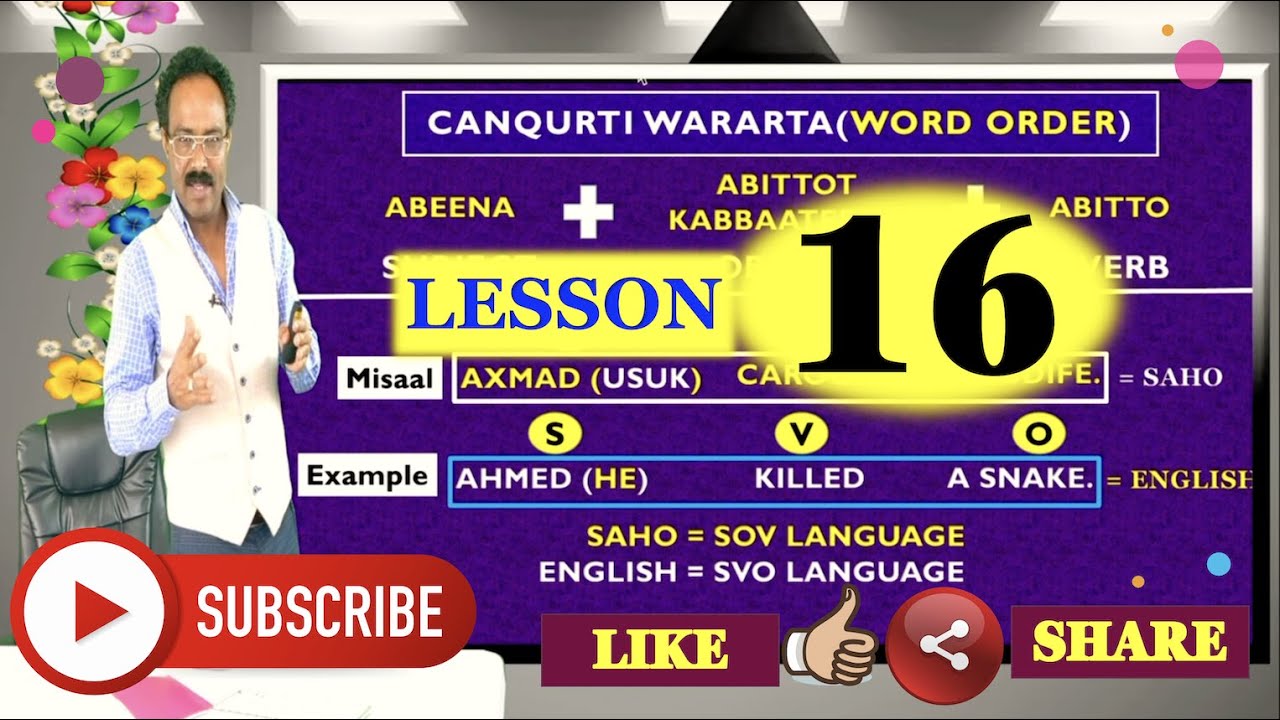 SAHO LESSON 16: SPEAKING & WORD ORDER, 2023 #Saho #language  #school  #eritrea