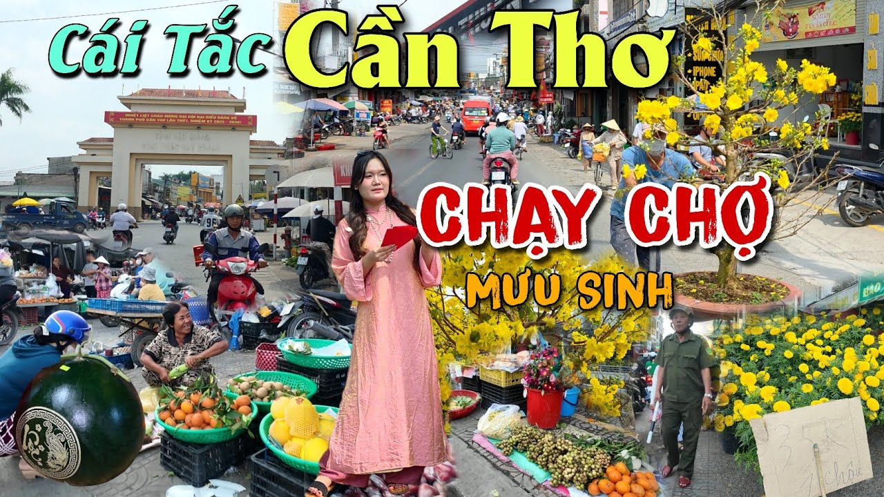 CHỢ CÁI TẮC CẦN THƠ 2026 NGƯỜI BÁN NGƯỜI MUA CHEN NHAU CHẠY CHỢ MƯU SINH TẾT HẬU GIANG