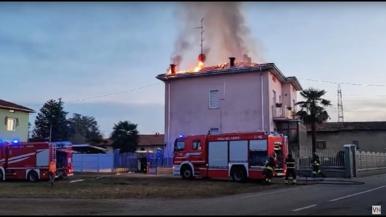 Incendio ad una palazzina di Castiglione Olona