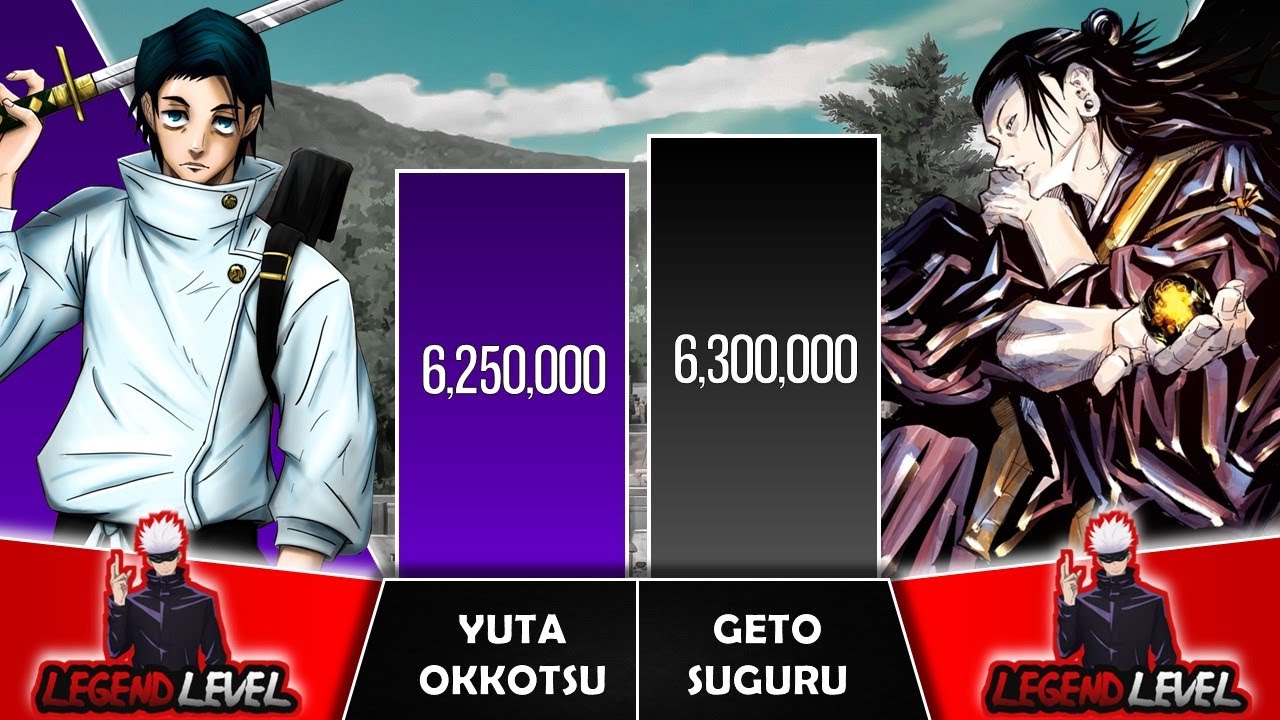 YUTA OKKOTSU VS GETO SUGURU Power Levels I Jujutsu Kaisen Power Scale I Sekai Power Scale