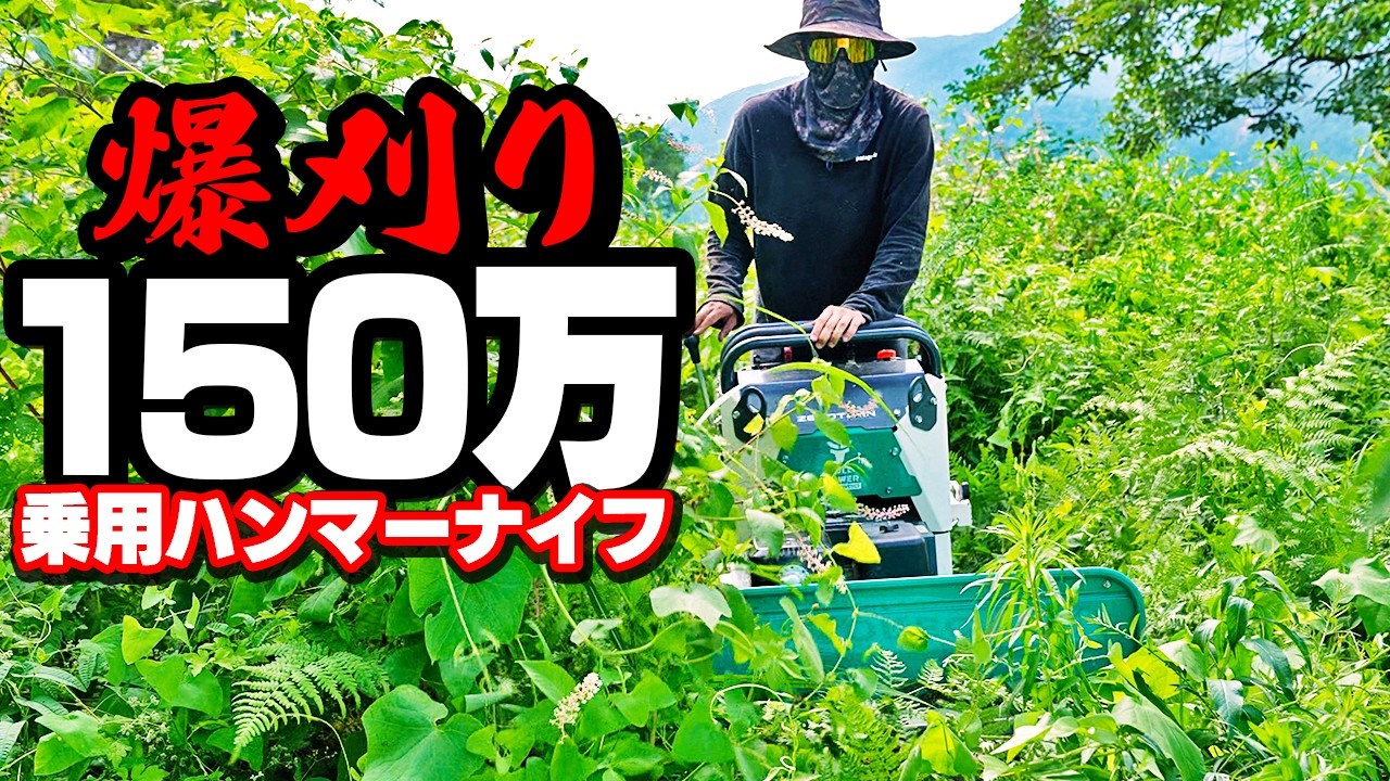 150万円の草刈機で雑草ジャングルを粉砕する！【ZHR800】