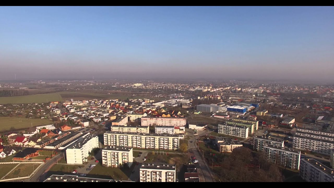Pleszew - panorama miasta widok od strony osiedla Mieszka I