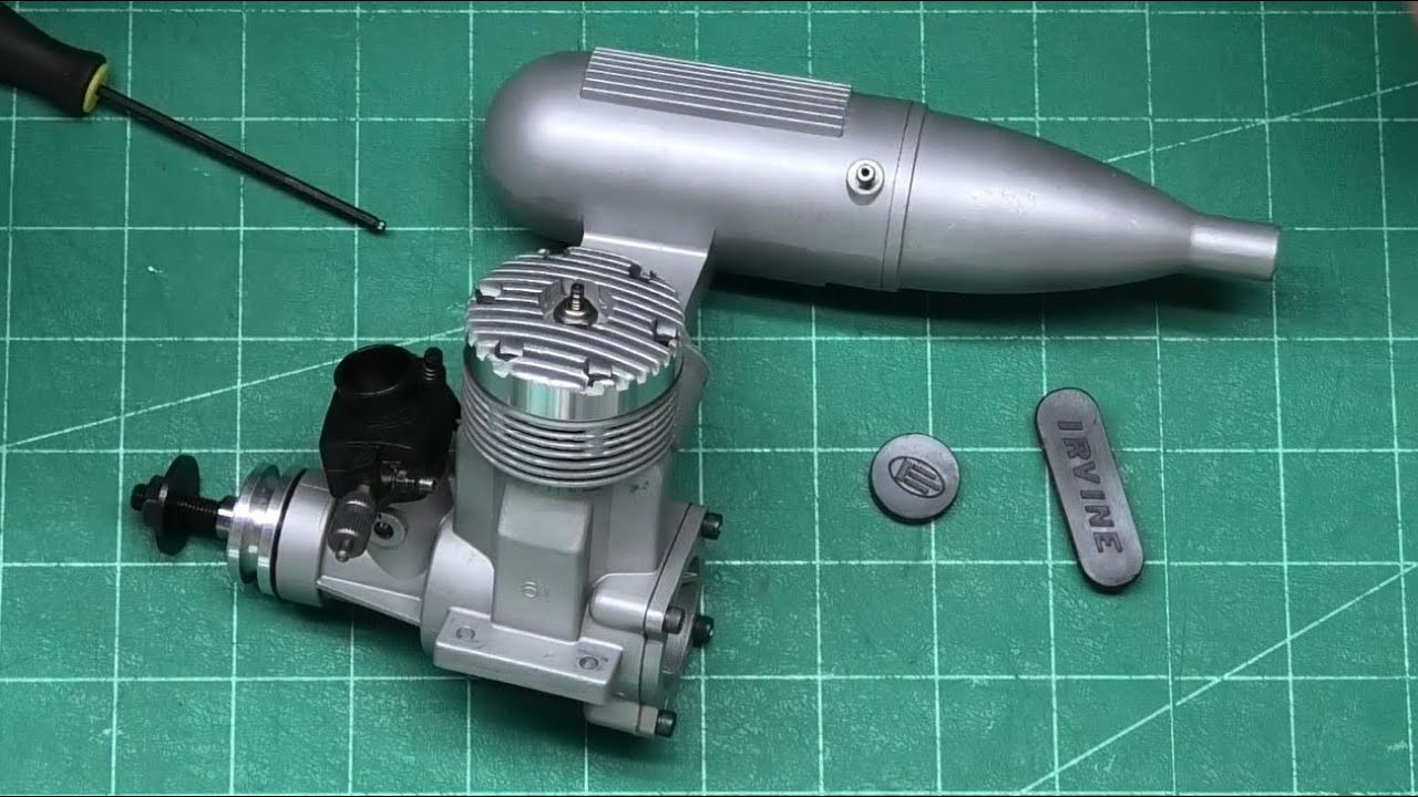 Irvine 61, an excellent 1980's ABC glow engine for an RC aeroplane - review & test run