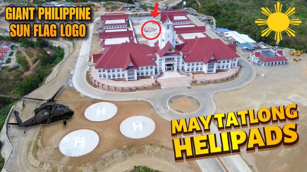 Heto Na ! May Tatlong Helipads ! Giant Philippine Flag kita na ! New Capitol Building of Cavite