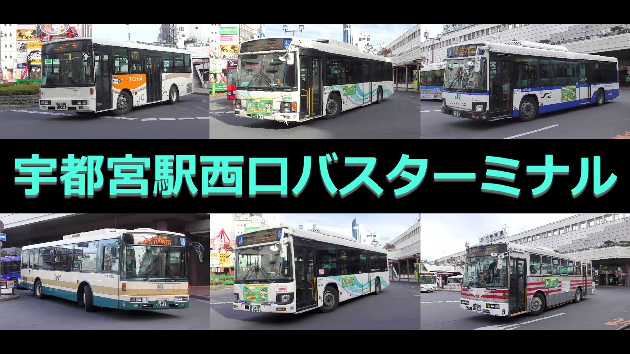 バスの行列を眺める＠宇都宮駅西口バスターミナル