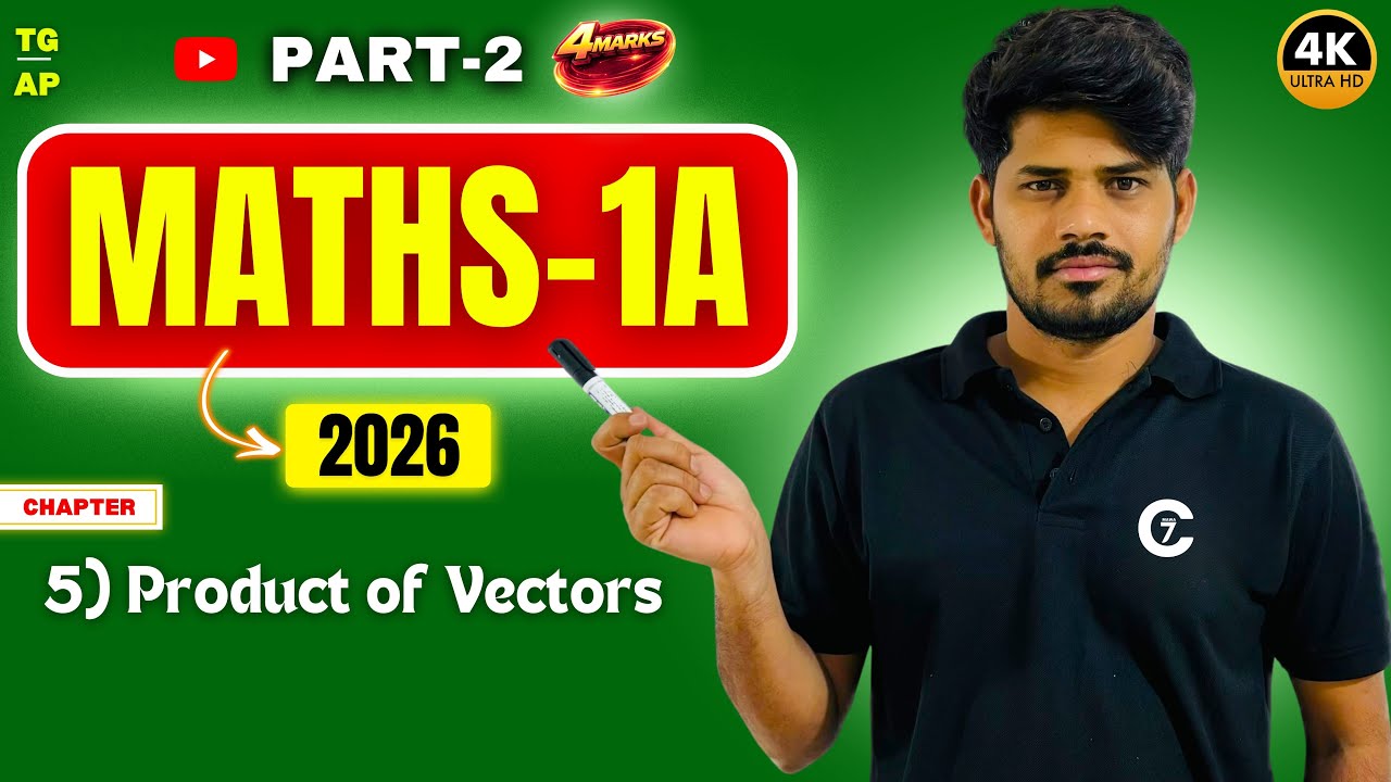 inter 1st year maths 1a important questions 2026 | Product of Vectors | Part -2 | chaitu7 