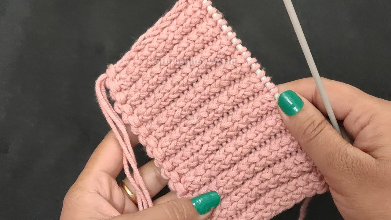 Two rows repeat pattern//दो सिलाई की बुनाई डिजाइन//border/sweater- video by SH fashion World.