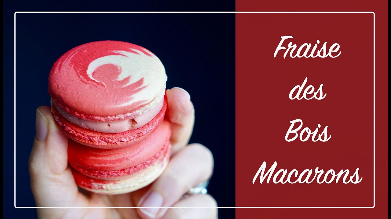 Fraise des Bois Macarons | SWIRLED MACARON TUTORIAL | Macarons Inspired by France