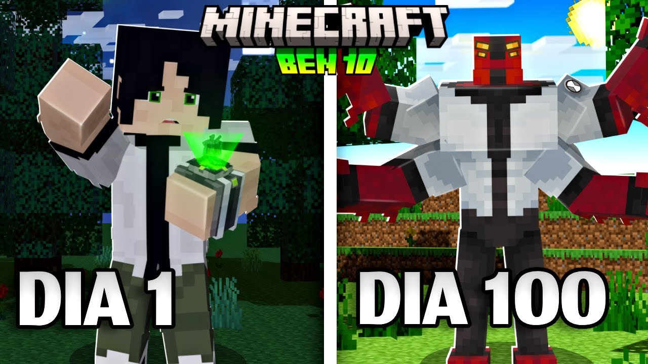 Sobreviví 100 DÍAS Siendo BEN 10 en MINECRAFT HARDCORE | Minecraft BEN 10