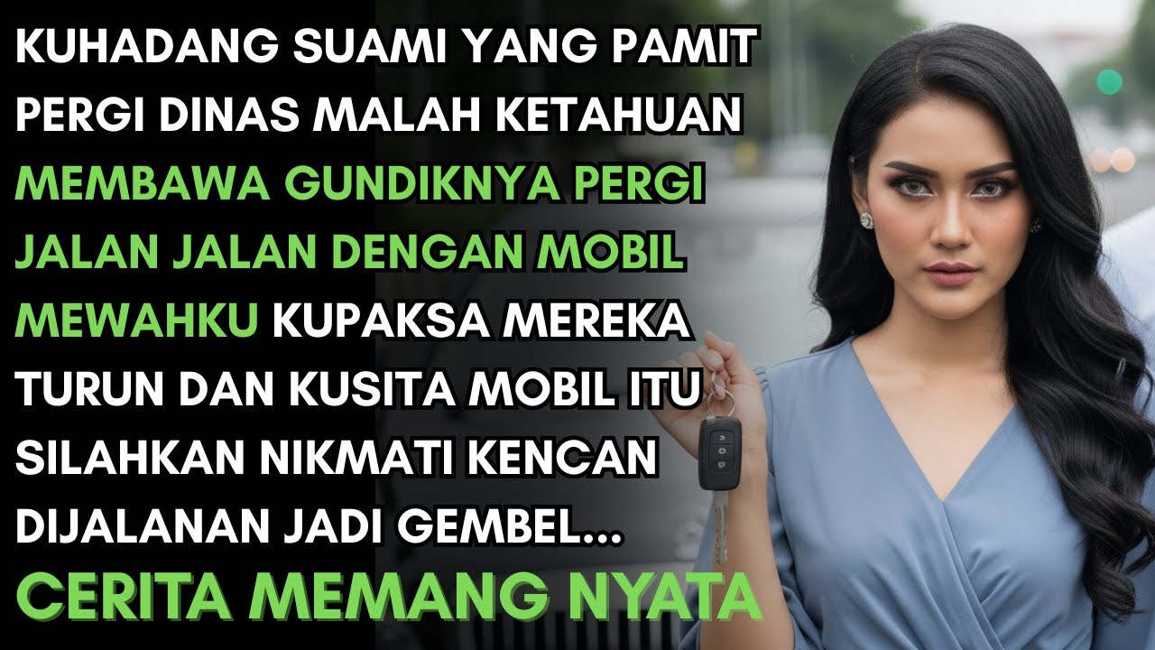 KUHADANG SUAMI YANG PAMIT DINAS MALAH JALAN-JALAN DENGAN GUNDIK-KUSITA MOBIL NIKMATI KENCAN DIJALAN