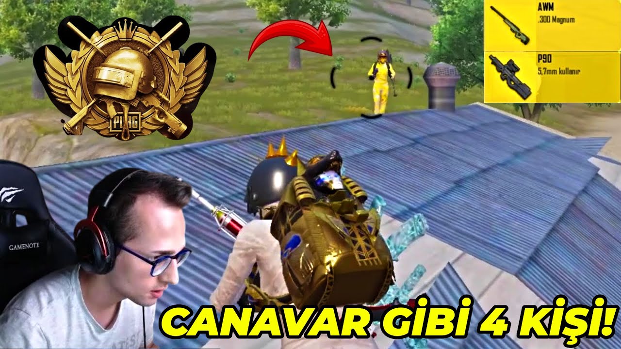 CANAVAR GİBİ 4 KİŞİ RUSHLADI! (RANK) PUBG MOBILE