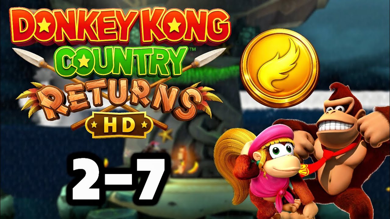 Donkey Kong Country Returns HD: 2-7 TIDAL TERROR (TURBO ATTACK Golden Medal - Dixie Kong)