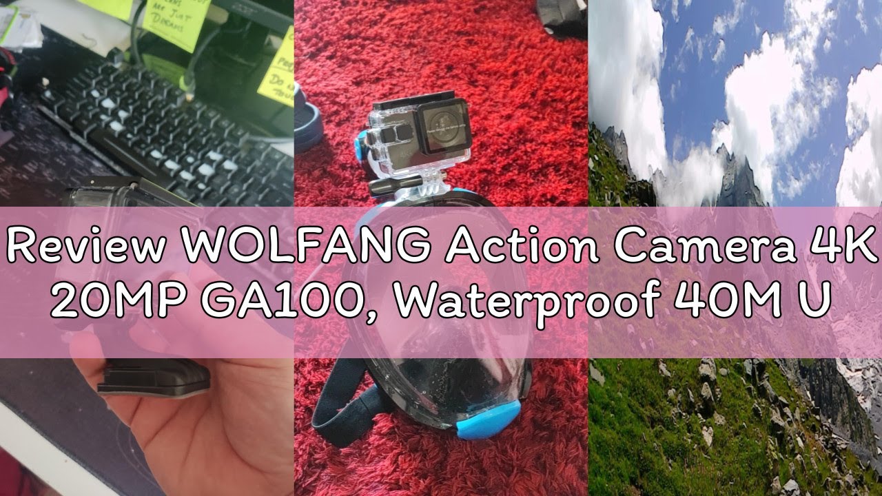 Review WOLFANG Action Camera 4K 20MP GA100, Waterproof 40M Underwater Camera for Snorkeling, EIS Sta
