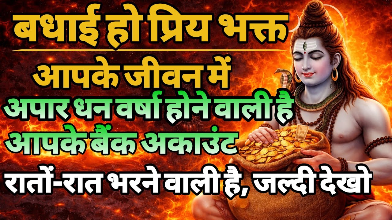 888🕉️बधाई हो प्रिया भक्त आपके जीवन में | अपार धन वर्षा ✅अगर अनदेखा किया तो |Mahadev ji ka sandesh❣️