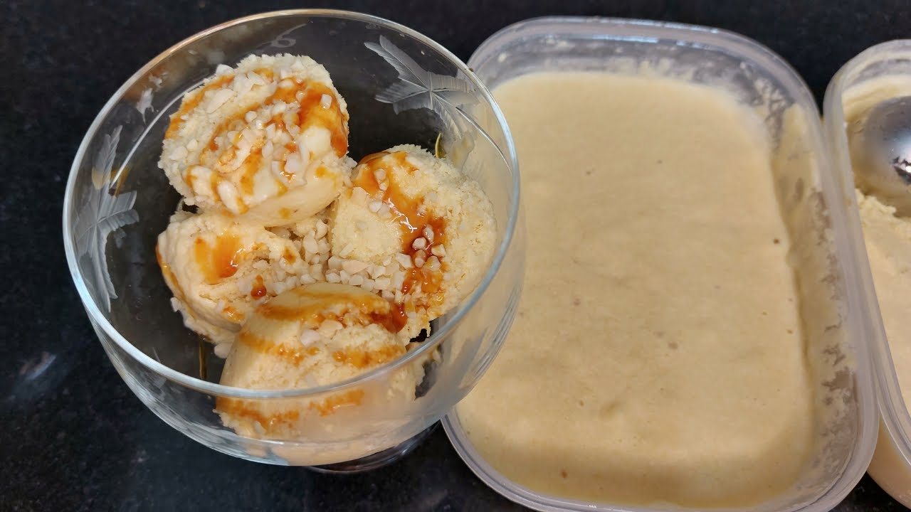 HELADO DE MELOCOTÓN 🍑 con solo 3 INGREDIENTES Casero Sin Maquina