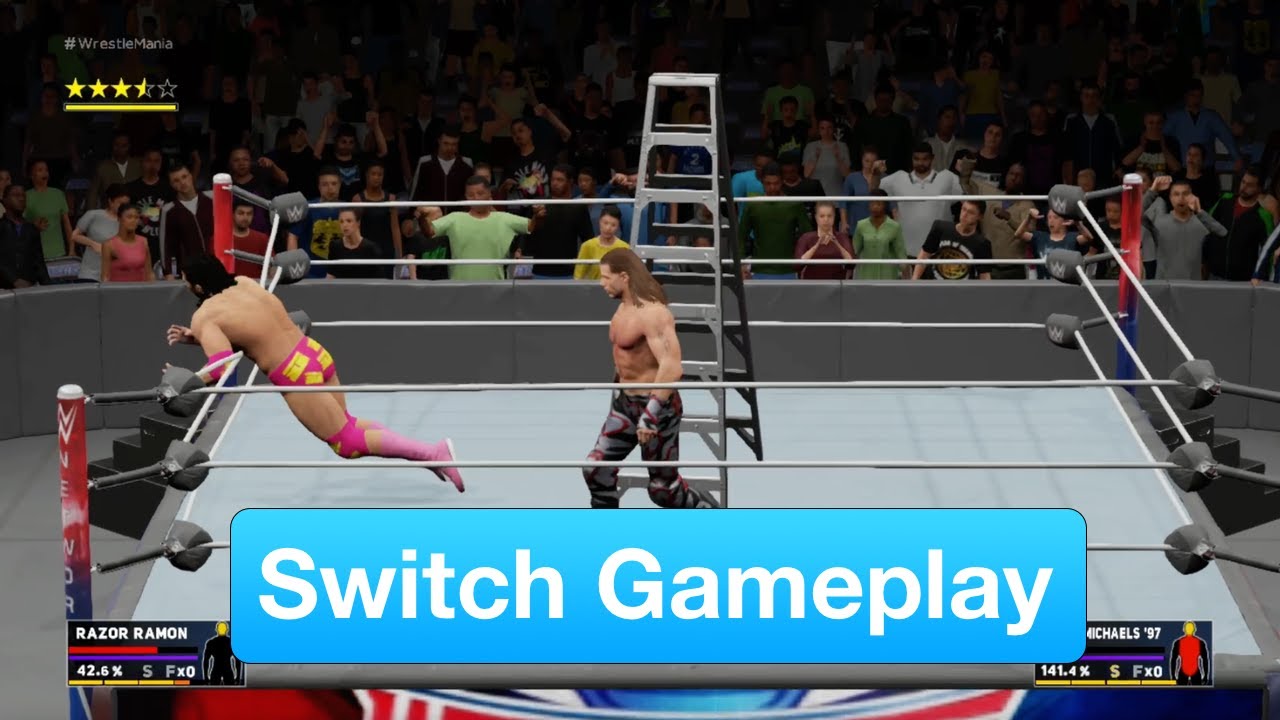 Геймплей WWE 2K18 на Nintendo Switch в 2022 году