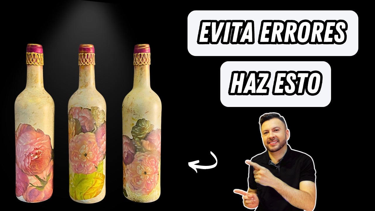 Cómo Hacer Decoupage En Botella de Vidrio - 2025 ( Tutorial Completo )
